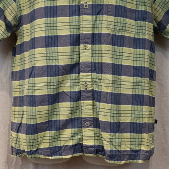 The North Face A5 Series Green Plaid Short-Sleeve Hiking Shirt Medium - Picture 4 of 13